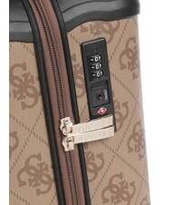 GUESS BERTA 18 Cărucior pentru bagaje de mână logo latte / maro - Bagaje de mână - 4