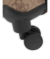 GUESS BERTA 18 Cărucior pentru bagaje de mână logo latte / maro - Bagaje de mână - 5