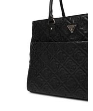 GUESS ADELASIA Geantă de cumpărături cu logo brodat BLACK - Genți femei - 3