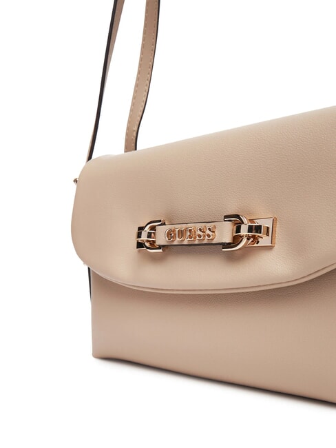 LEFIA Geantă de umăr cu clapă pur și simplu taupe - Genți femei