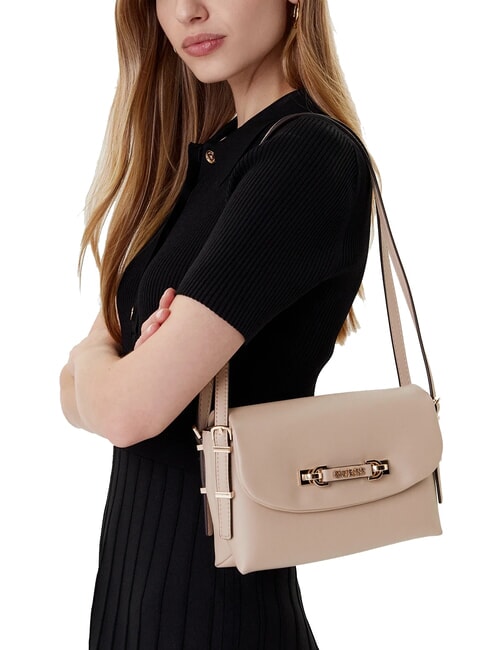 LEFIA Geantă de umăr cu clapă pur și simplu taupe - Genți femei