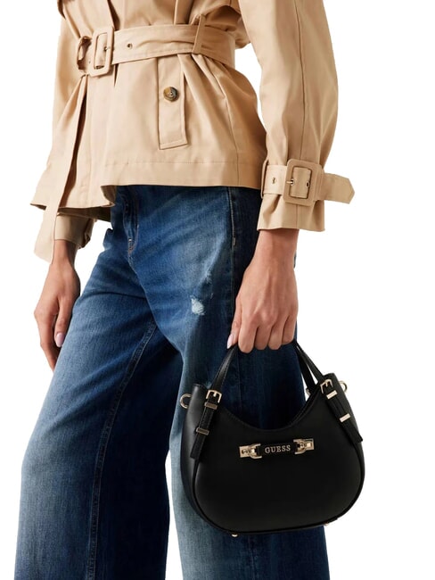 LEFIA Geantă de m&acirc;nă, cu curea de umăr BLACK - Genți femei