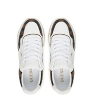 GUESS HAPYY3 Teniși cu inserții cu logo-ul bujorului Alb / maro - Pantofi femei - 5