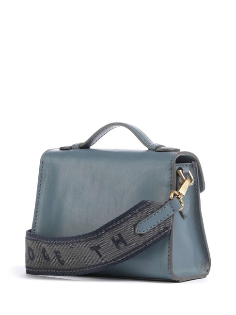 IRENE  Geantă de umăr mini, din piele cerulean cu aur abb - Genți femei