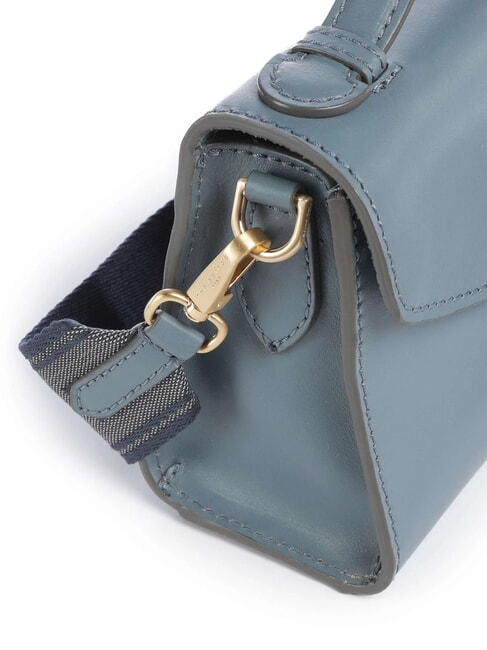 IRENE  Geantă de umăr mini, din piele cerulean cu aur abb - Genți femei