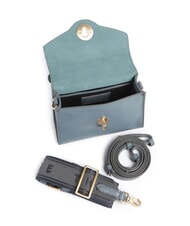 THE BRIDGE IRENE  Geantă de umăr mini, din piele cerulean cu aur abb - Genți femei - 4