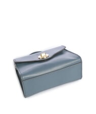 THE BRIDGE IRENE  Geantă de umăr mini, din piele cerulean cu aur abb - Genți femei - 5