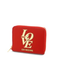 LOVE MOSCHINO LOVE Portofel mini cu fermoar roșu - Portofele femei - 3