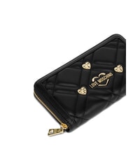 LOVE MOSCHINO SWEET STUDS Portofel mare cu fermoar negru - Portofele femei - 3