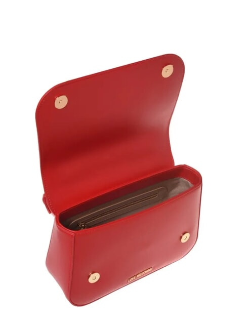 TIMELESS Geantă tip servietă cu curea de umăr RED - Genți femei