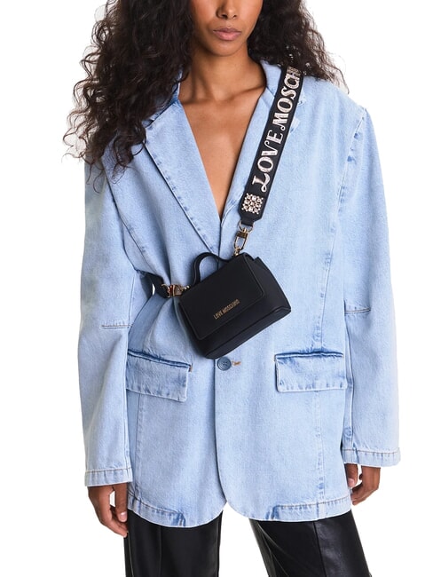 SPARKLE Geantă mini cu aplicații de bijuterii negru - Genți femei