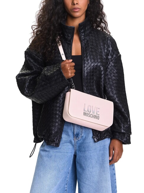 LETTERING BICOLOR Geanta de umar pudra de fata - Genți femei