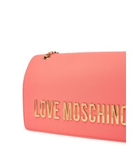 LOVE MOSCHINO LETTERING Geantă de umăr/încrucișată coral - Genți femei - 3