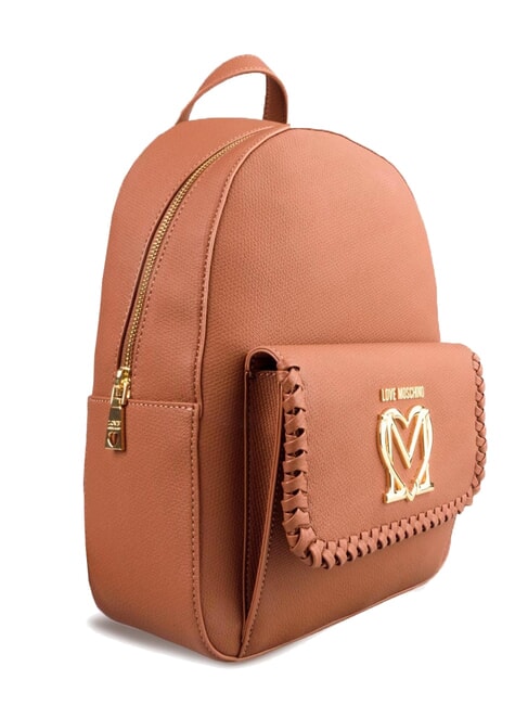 BRAIDED Rucsac cu buzunar cămilă - Genți femei