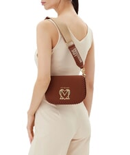 LOVE MOSCHINO BRAIDED Geantă de umăr cu clapă cămilă - Genți femei - 6