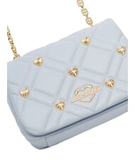 LOVE MOSCHINO SWEET STUDS Geantă de umăr mini cu ținte Albastru deschis - Genți femei - 4
