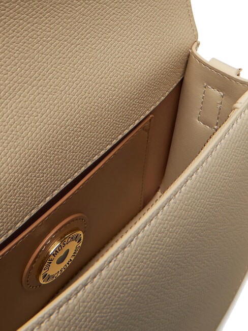 BRAIDED Geantă de umăr cu clapă fildeş - Genți femei