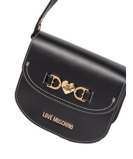 LOVE MOSCHINO LOVE CHAIN Geantă de umăr mini negru - Genți femei - 3