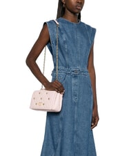 LOVE MOSCHINO SWEET STUDS Geantă de umăr cu lanț pudra de fata - Genți femei - 5