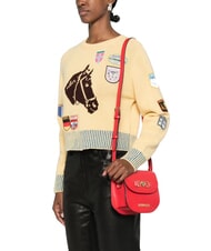 LOVE MOSCHINO LOVE CHAIN Geantă de umăr mini roșu - Genți femei - 5