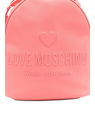 LOVE MOSCHINO LOVE EMBOSSED Rucsac cu logo cusut coral - Genți femei - 3