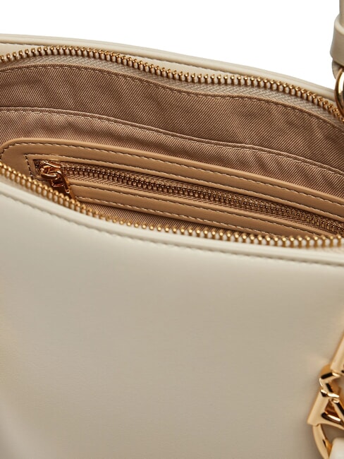 LOVE CHAIN STRAP Geantă de cumpărături cu curea de umăr fildeş - Genți femei