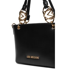 LOVE MOSCHINO LOVE CHAIN STRAP Geantă de cumpărături cu curea de umăr negru - Genți femei - 3