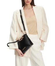 LOVE MOSCHINO LOVE CHAIN STRAP Geantă de cumpărături cu curea de umăr negru - Genți femei - 5