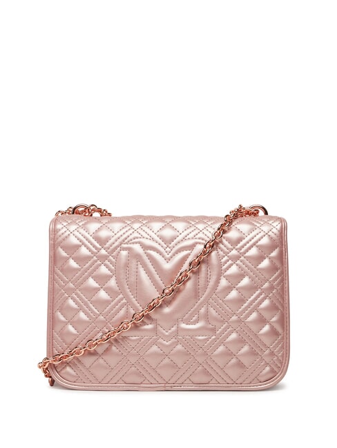 BOLD LOVE Geantă de umăr cu mânere din lanț pudra - Genți femei