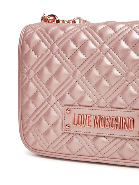 BOLD LOVE Geantă de umăr cu mânere din lanț pudra - Genți femei