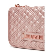 LOVE MOSCHINO BOLD LOVE Geantă de umăr cu mânere din lanț pudra - Genți femei - 4