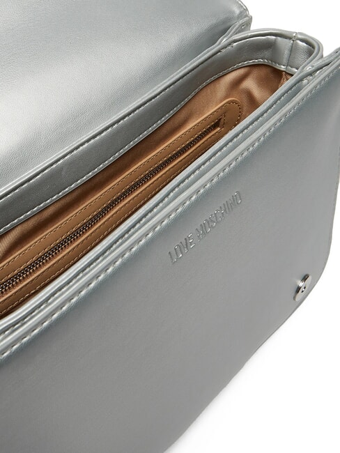 BOLD LOVE Geantă de umăr cu mânere din lanț argint - Genți femei