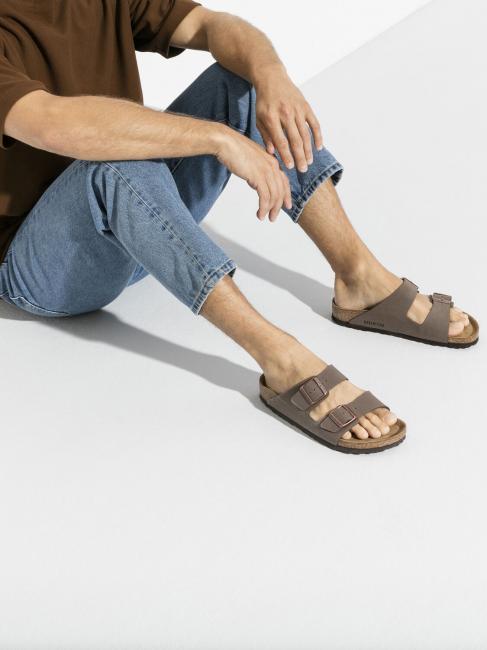 ARIZONA BIRKO-FLOR NUBUK Sandale cu papuci mocca - Pantofi unisex