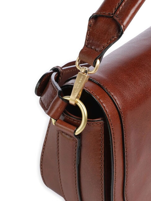 ILARIA Geantă de umăr din piele BROWN - Genți femei