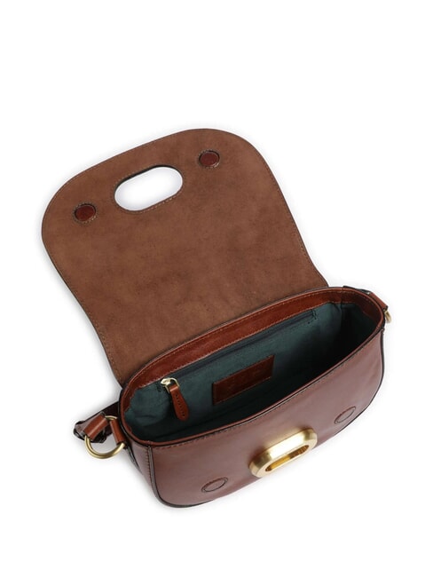 ILARIA Geantă de umăr din piele BROWN - Genți femei