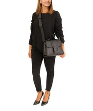 LESAC SABRINA Geanta ghiozdan din piele Dollar negru - Genți femei - 6