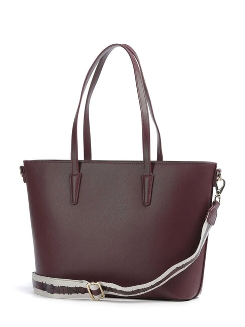 ZERO RE Geantă de cumpărături cu curea de umăr cu logo prună uscată - Genți femei