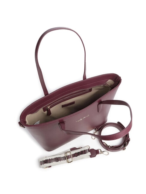 ZERO RE Geantă de cumpărături cu curea de umăr cu logo prună uscată - Genți femei