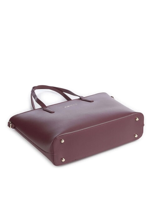 ZERO RE Geantă de cumpărături cu curea de umăr cu logo prună uscată - Genți femei