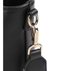 MARIO VALENTINO ZERO RE Geantă de cumpărături cu curea de umăr cu logo negru - Genți femei - 3