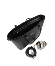 MARIO VALENTINO ZERO RE Geantă de cumpărături cu curea de umăr cu logo negru - Genți femei - 4