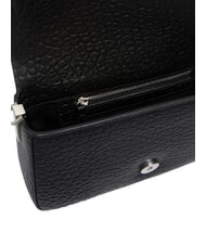 PINKO LOVE ONE SLOUCHY  Geantă de umăr mini din piele limuzină neagră - argintiu mat - Genți femei - 4