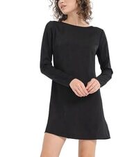 CALVIN KLEIN CK JEANS Rochie scurtă cu mâneci lungi și logo integral floral negru tonal aop - Haine de femeie - 4