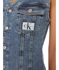 CALVIN KLEIN CK JEANS Rochie scurtă din denim cu găuri la brațe blugi - Haine de femeie - 4