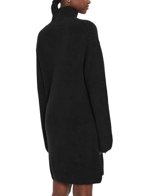 CK JEANS Rochie scurtă supradimensionată cu guler &icirc;nalt ck negru - Haine de femeie