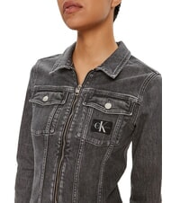 CALVIN KLEIN CK JEANS Rochie din denim cu mânecă lungă și fermoar integral gri denim - Haine de femeie - 4