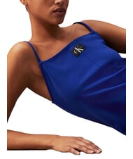 CALVIN KLEIN CK JEANS Rochie scurtă cu bretele subțiri albastru safir - Haine de femeie - 3