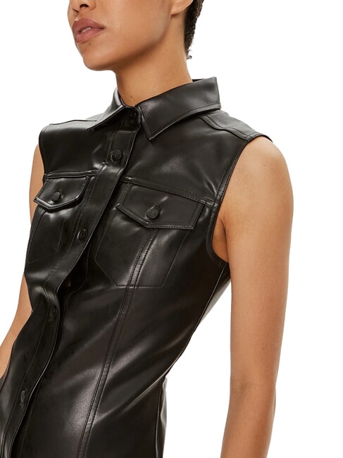 CK JEANS Rochie fără m&acirc;neci p&acirc;nă la genunchi ck negru - Haine de femeie