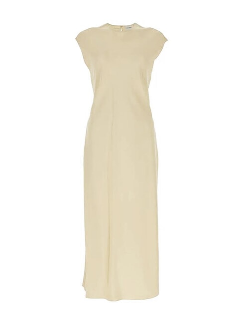 CK Rochie midi decupată cu crăpături laterale cenușă de lemn - Haine de femeie