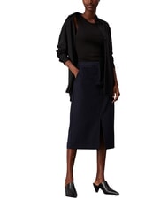 CALVIN KLEIN CK Fustă midi cu dungi subțiri cer nocturn / dungă gri de dimineață - Fuste pentru femei - 4